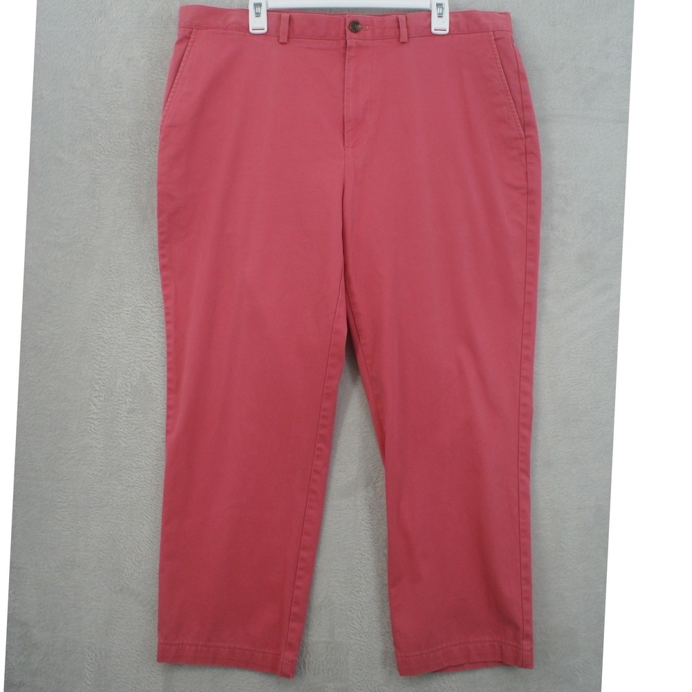 Brooks Brothers Clark Chinos Mens 40x34 Coral Pink Cotton Stretch Pant 100080223